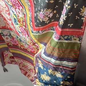 SILK Floral Multicolor Scarf NWOT
